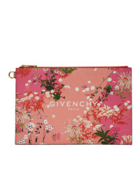 Hot Pink Floral Canvas Clutch