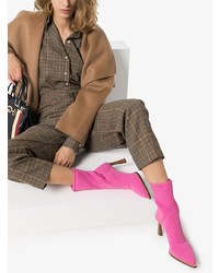 Fendi 85mm Knit Heeled Boots