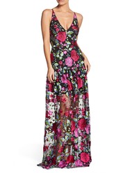 Dress the Population Leticia Plunging Floral Gown