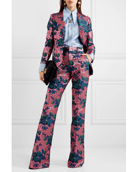 Gucci Floral Brocade Flared Pants