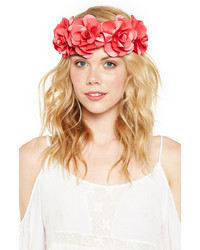 Dailylook Bouquet Of Roses Headpiece In Coral