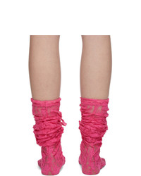Comme des Garcons Pink Lace Socks