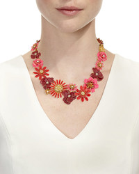 Oscar de la Renta Small Gilded Floral Collar Necklace