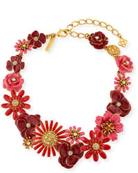 Oscar de la Renta Small Gilded Floral Collar Necklace