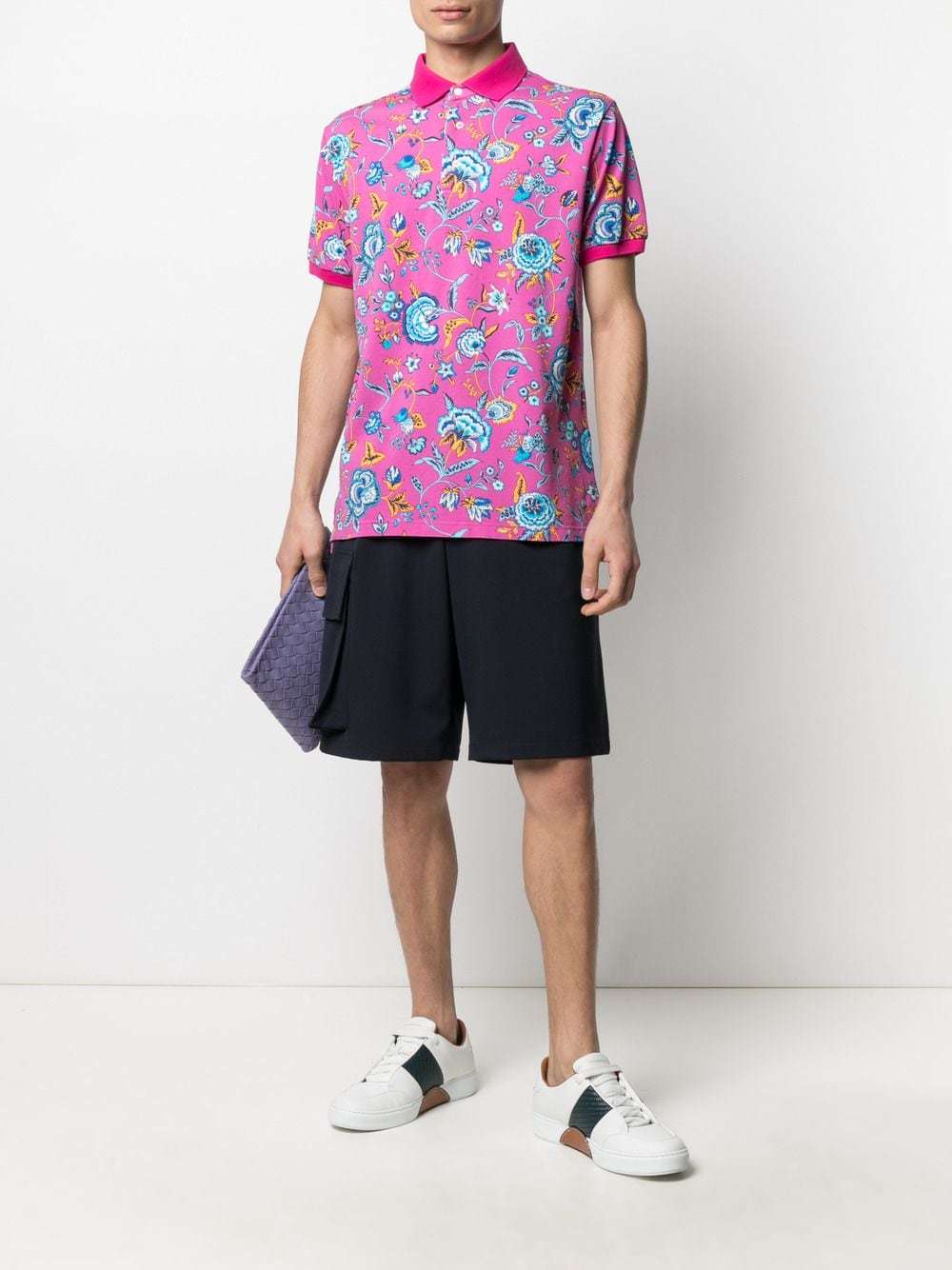Etro Floral Print Polo Shirt, $152 | farfetch.com | Lookastic