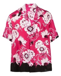 Valentino Floral Print Short Sleeved Shirt