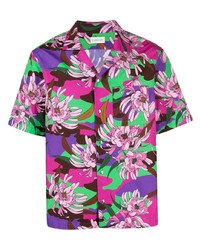 Moncler Floral Print Short Sleeved Shirt