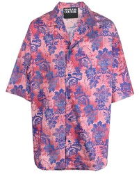 VERSACE JEANS COUTURE Leaf Print Oversized Shirt