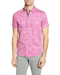 Ted Baker London Relax Floral Short Sleeve Button Up Shirt