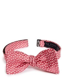 Hot Pink Floral Silk Bow-tie