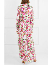 Seren Bunny Floral Silk Satin Dress