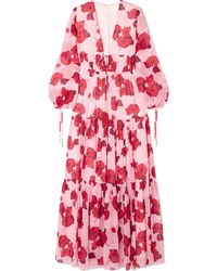 Borgo De Nor Freya Floral Print Silk Tte Maxi Dress