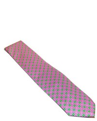 Hot Pink Floral Silk Tie
