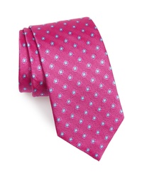 Hot Pink Floral Tie