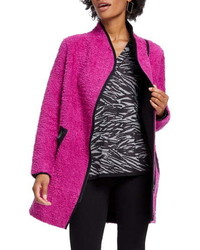 Nic+Zoe Pretty In Pink Fuzzy Cotton Blend Coat