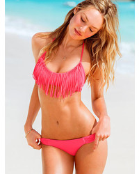 Hot Pink Fringe Bikini Top