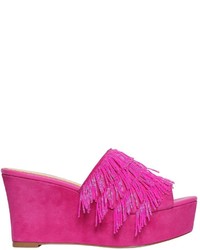 Katy Perry 90mm Liza Beaded Fringe Suede Mules