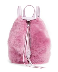 Hot Pink Fur Backpack