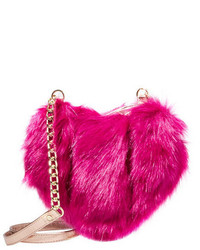 Betsey Johnson Fur Your Eyes Only Heart Crossbody