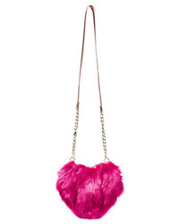 Betsey Johnson Fur Your Eyes Only Heart Crossbody