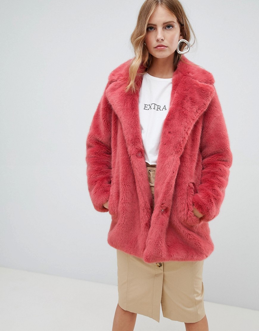 cabine Op tijd blad Only Faux Fur Coat, $79 | Asos | Lookastic
