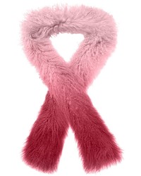 Charlotte Simone Pink Gradient Shearling Shaggy Stole