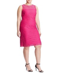 Lauren Ralph Lauren Plus Size Dot Lace Sheath Dress