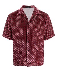 Hot Pink Geometric Short Sleeve Shirt