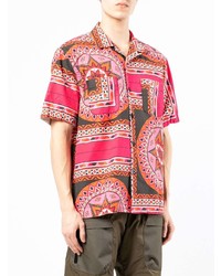 Sacai Geometric Print Cotton Shirt