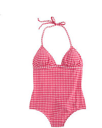 Hot Pink Gingham Swimsuit