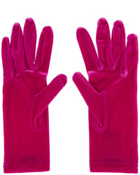 Balenciaga Pink Velour Panama Short Gloves