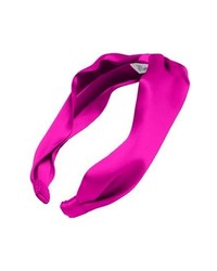 L. Erickson Mid Silk Charmeuse Wrapped Headband Island Pink