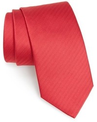 Hot Pink Herringbone Silk Tie