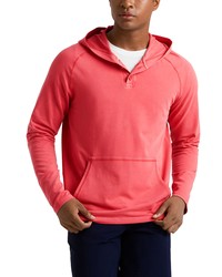 Rhone Bolinas Henley Hoodie In Sun Dyed Red At Nordstrom