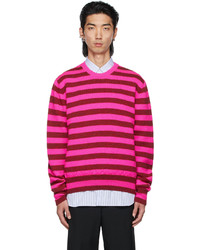 Molly Goddard Pink Red Flavin Stripe Sweater