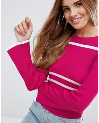 Asos Sweater With Sport Stripe