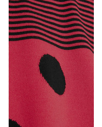 Moschino Boutique Striped Wool Sweater Fuchsia