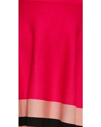 RED Valentino Stripe Hem Flare Dress
