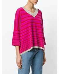 Giada Benincasa Cashmere Metallic Trim Sweater