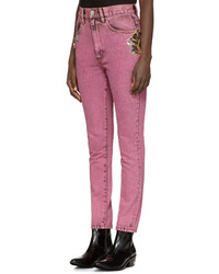 Marc Jacobs Pink Flood Stovepipe Jeans