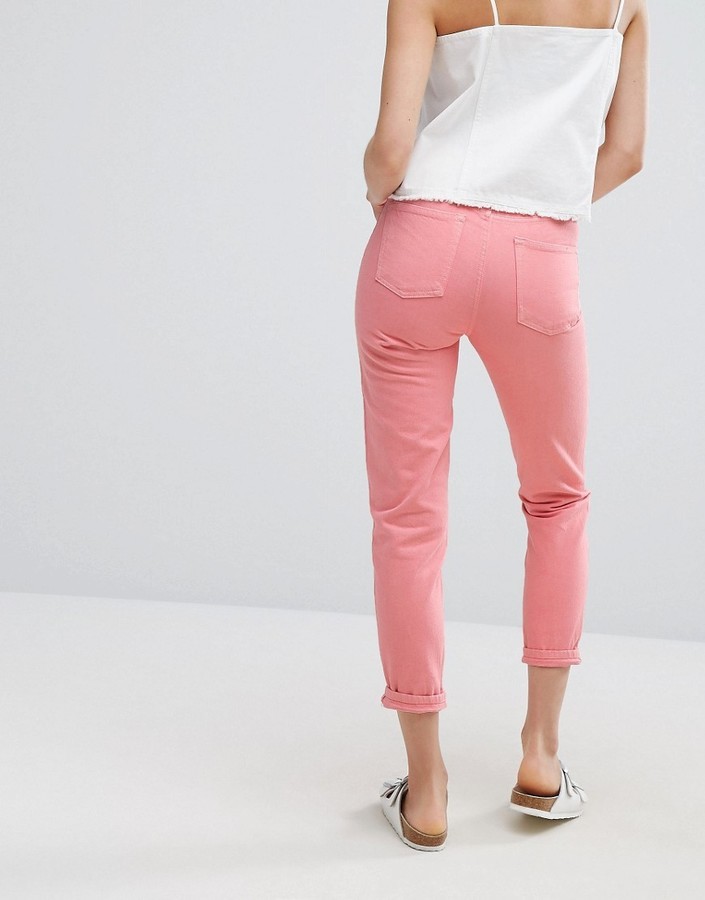 hot pink mom jeans