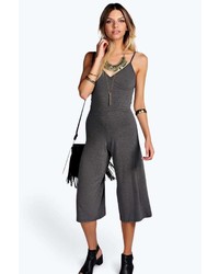 Boohoo Sally Strappy Culotte Jersey Jumpsuit