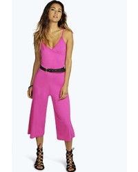 Boohoo Sally Strappy Culotte Jersey Jumpsuit