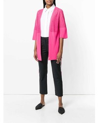 Cruciani Cropped Sleeve Tie Front Cardigan