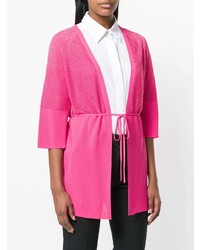 Cruciani Cropped Sleeve Tie Front Cardigan