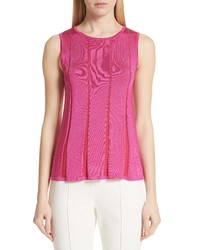 Hot Pink Knit Sleeveless Top