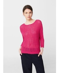 Mango Openwork Knit Sweater