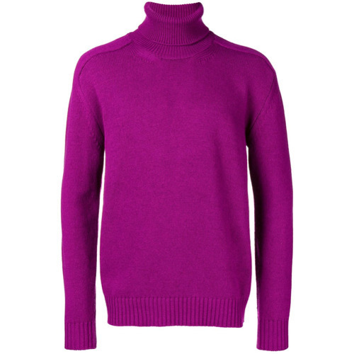 hot pink roll neck jumper