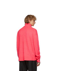 Acne Studios Pink Cashmere And Wool Oversized Nyran Turtleneck