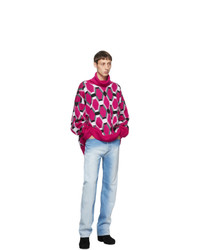 Random Identities Pink Wool Jacquard Sweater